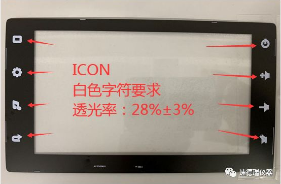 白色油墨I(xiàn)CON按鍵透光率測(cè)試需求實(shí)例